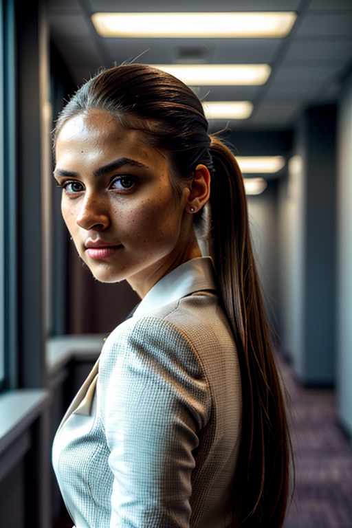 office woman stock image